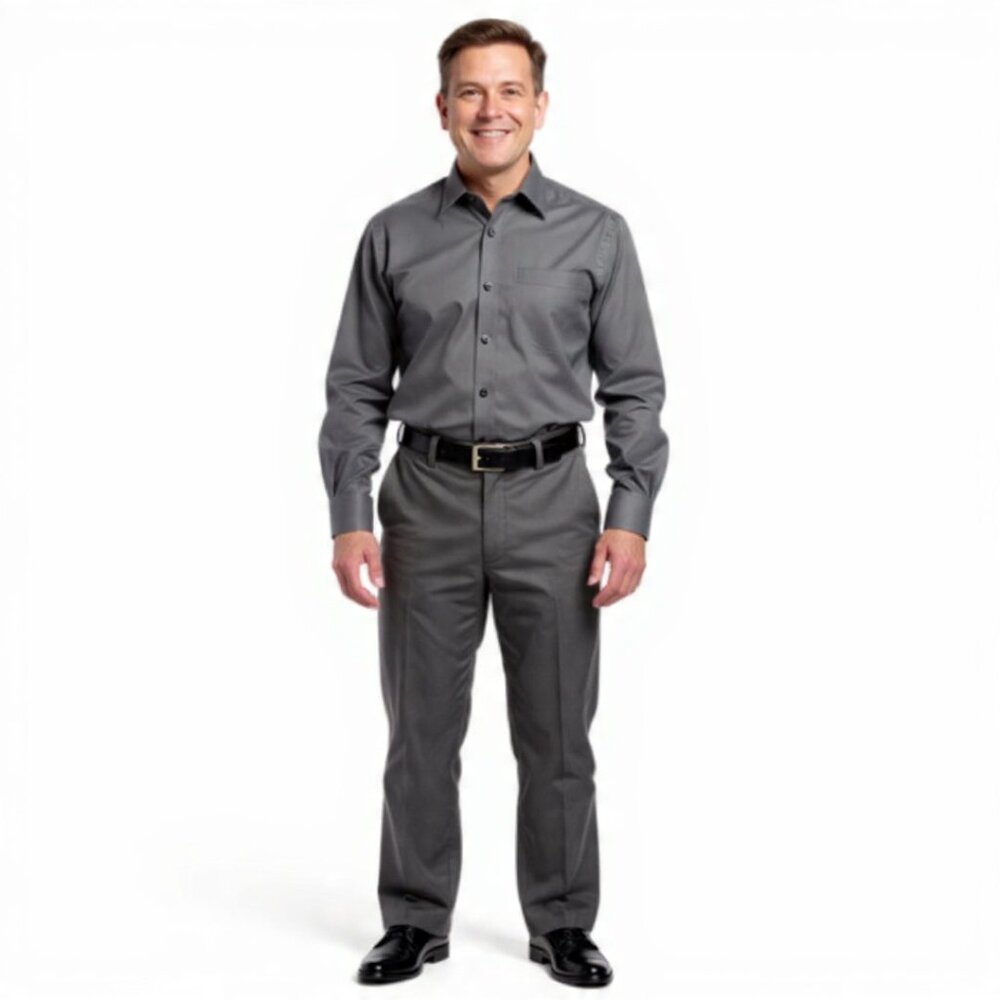 Bar III Men's Slim Fit Gray Dress Pants 34x32 Trousers - Comfort Enhanced